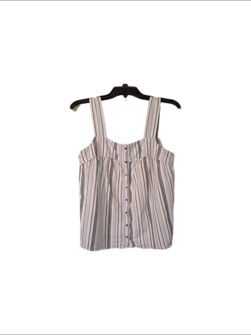 Old Navy Vertical Stripe Button-Front Camisole - Cream, Black, Brown, Pink, Blue